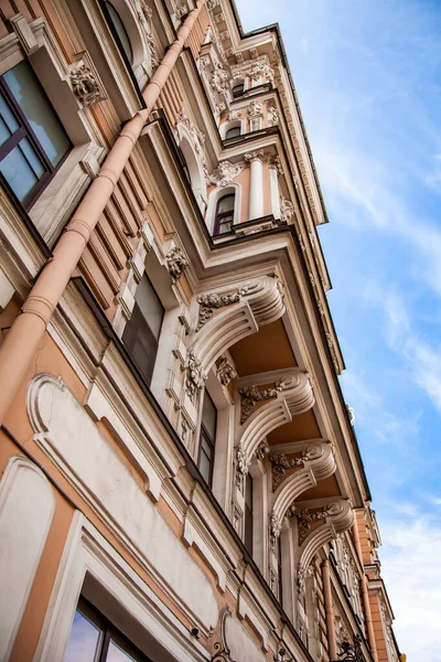 San Petersburgo Rusia Junio 2020 Fragmento Fachada Edificio Parte Histórica — Foto de Stock