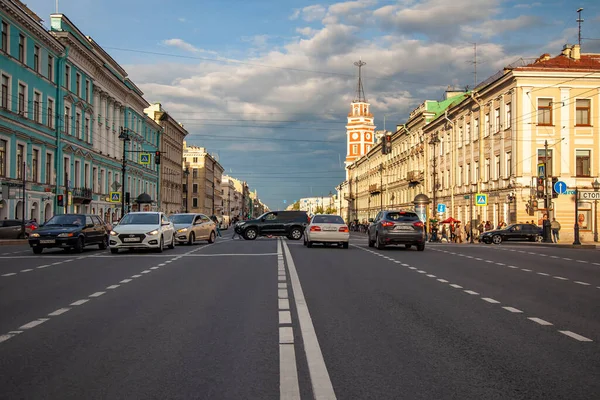 Petrohrad Rusko Června2020 Nevsky Vyhlídka Hlavní Ulice Města Architektonický Soubor — Stock fotografie