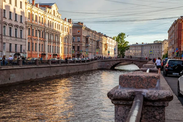 Petersburg Rosja Czerwca 2020 Widok Kanał Gribojedowa Jego Malownicze Nasypy — Zdjęcie stockowe