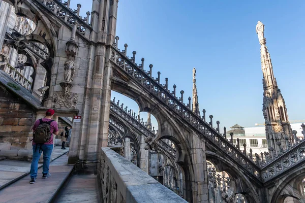 Milaan Italië Februari 2020 Een Van Attracties Van Stad Kathedraal — Stockfoto