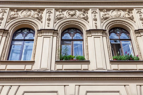 São Petersburgo Rússia Junho 2020 Fragmento Fachada Edifício Parte Histórica — Fotografia de Stock