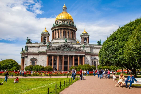 Sankt Petersburg Ryssland Juli 2020 Största Attraktionerna Staden Isaac Katedralen — Stockfoto