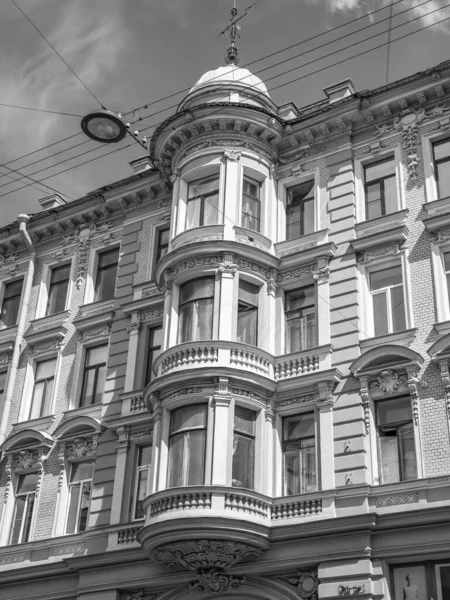 Petersburg Russia June 2020 Fragment Facade Building Historical Part City — Stock Photo, Image