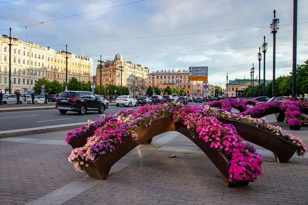 San Petersburgo Rusia Junio 2020 Conjunto Arquitectónico Plaza Sennaya Típico — Foto de Stock