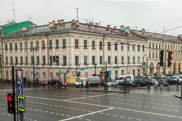 Saint Petersburg Russia October 2020 Nevsky Prospect Main Street City — Stock Photo, Image