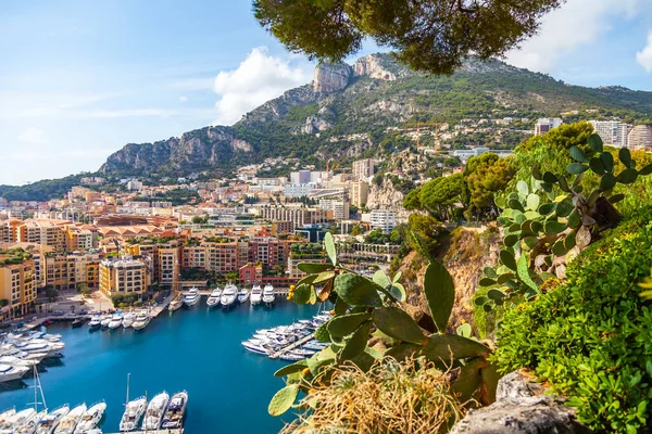 Monte Carlo Monaco October 2019 Beautiful View Yachts Picturesque Bay — Stock Photo, Image