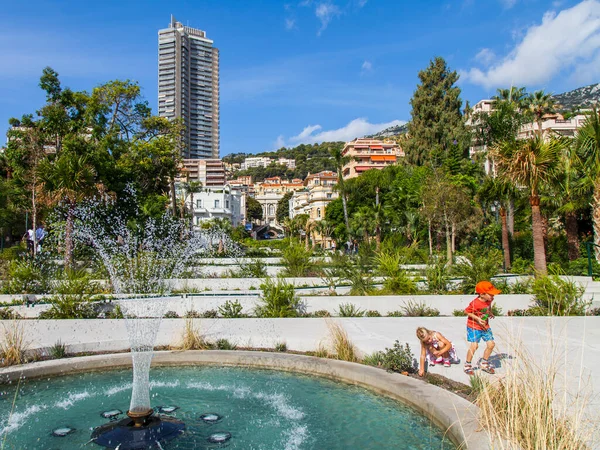 Monte Carlo Monaco Oktober 2019 Stadsutsikt Bostadsbyggnader Med Flera Våningar — Stockfoto