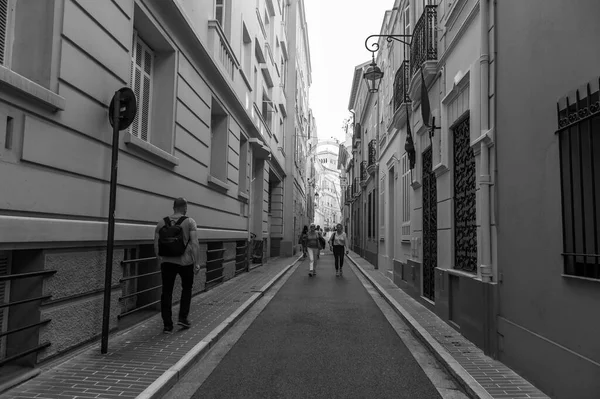 Монте Карло Монако Октября 2019 Года Типичный Ансамбль Уличной Архитектуры — стоковое фото