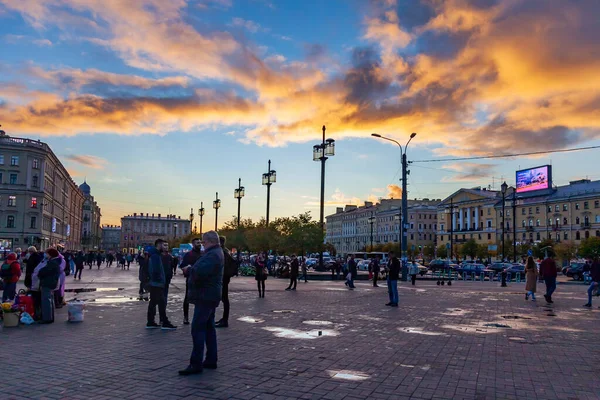 Saint Pétersbourg Russie Octobre 2020 Ensemble Architectural Place Sennaya Typique — Photo