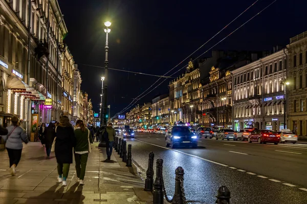 San Pietroburgo Russia Ottobre 2020 Nevsky Prospekt Strada Principale Della — Foto Stock