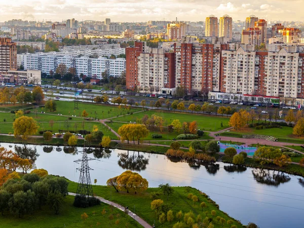 Saint Petersburg Russia October 2020 Multi Storey Modern Residential Buildings — Stock Photo, Image