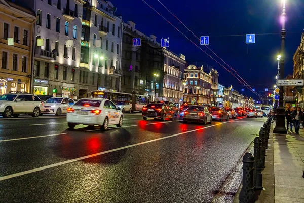 Saint Pétersbourg Russie Octobre 2020 Nevsky Prospekt Rue Principale Ville — Photo