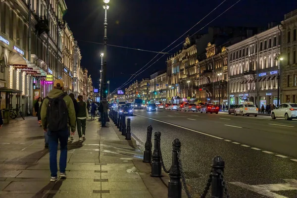 Petersburg Rusland Oktober 2020 Nevsky Prospekt Belangrijkste Straat Van Stad — Stockfoto