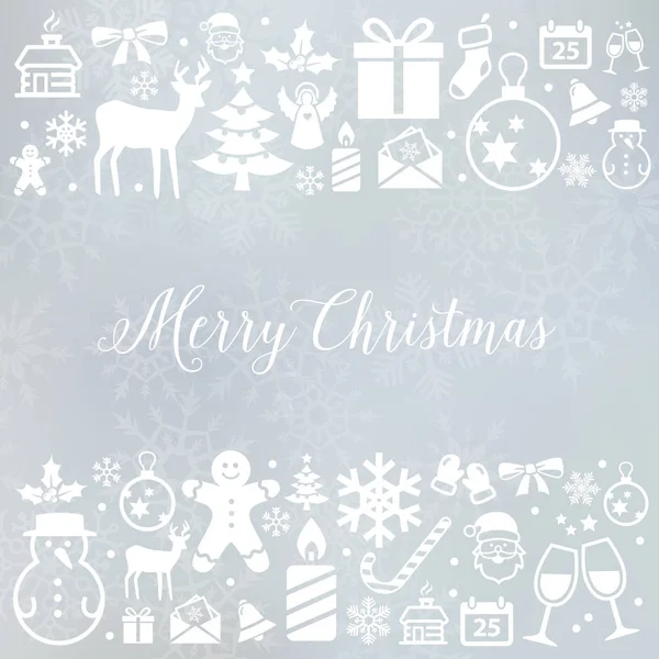 Vánoční Dekorace Pozadí Zimní Vánoční Symboly Lze Použít Pro Web — Stockový vektor