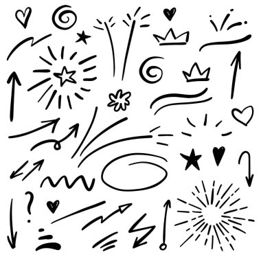 Elle çizilmiş ok - topluluğu Doodles