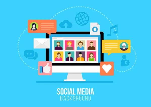 Sociale media achtergrond — Stockvector