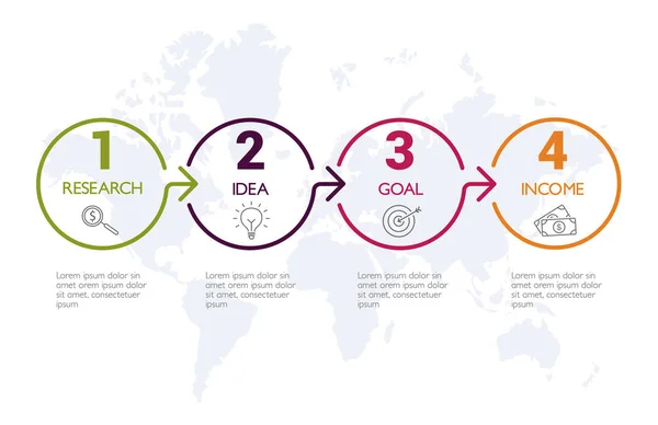 Four Steps Infographics - Timeline Stock Illustration