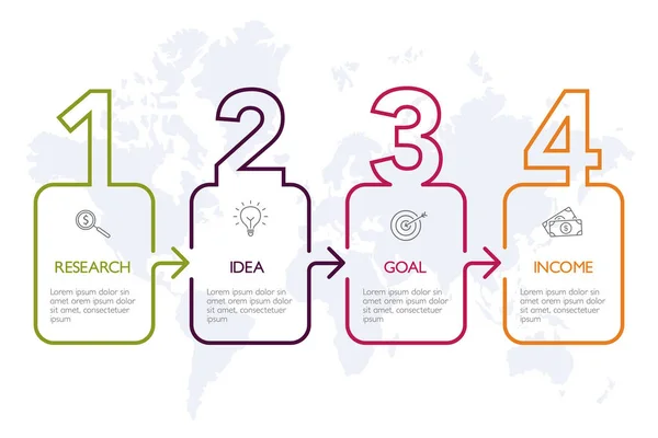 Infografiki w czterech krokach-kamienie milowe firmy Grafika Wektorowa