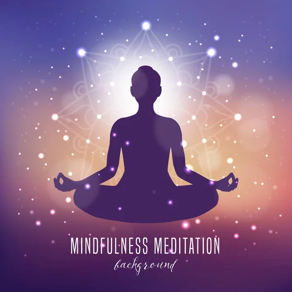 Mindfulness Meditation Background — Stock Vector