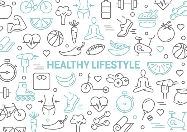 Healthy Lifestyle Background — Stock Vector