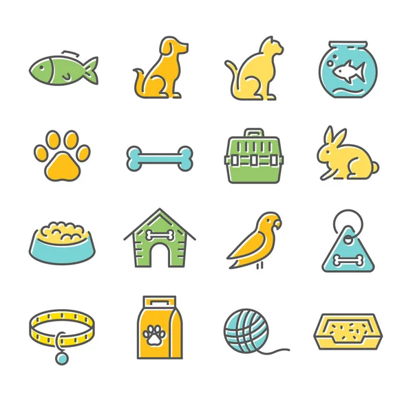 Iconos para mascotas y veterinarios — Archivo Imágenes Vectoriales