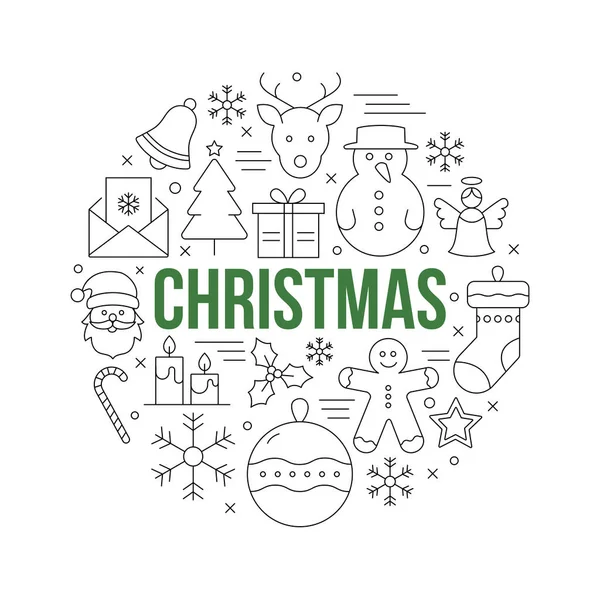 Christmas Icons Background — Stock Vector