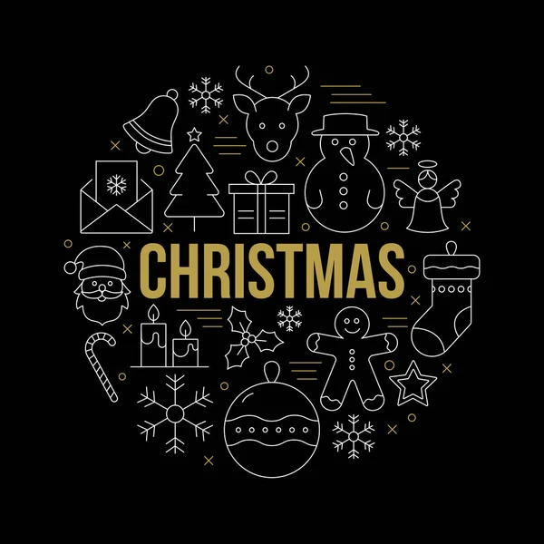 Christmas Icons Background — Stock Vector