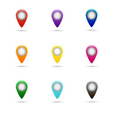 Renkli harita işaretleyicileri