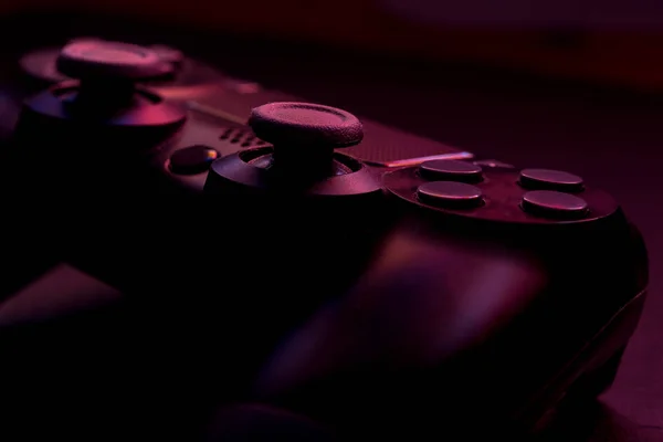 Close Van Video Game Controller Met Verlichting — Stockfoto