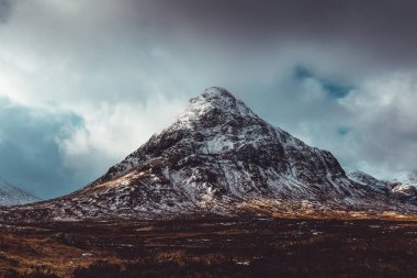 Dağ doğa manzara kış kar buz Glencoe İskoçya'da
