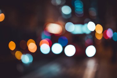 soyut bokeh ışıklar bulanık şehir gece arka plan