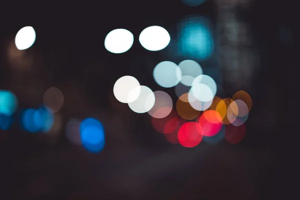 Abstract Bokeh Lights City Blurred Night Background — Stock Photo, Image
