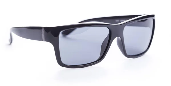 Czarne Okulary Przeciwsłoneczne Białym Tle Białym Tle — Zdjęcie stockowe