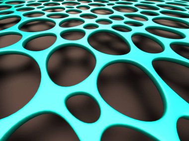 Turkuaz 3d yapısal mesh organik arka plan. Render