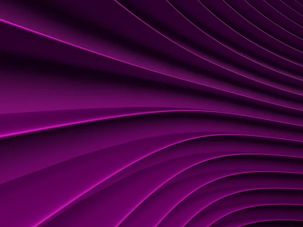 Фон Фиолетовых Трехмерных Волн Render — стоковое фото