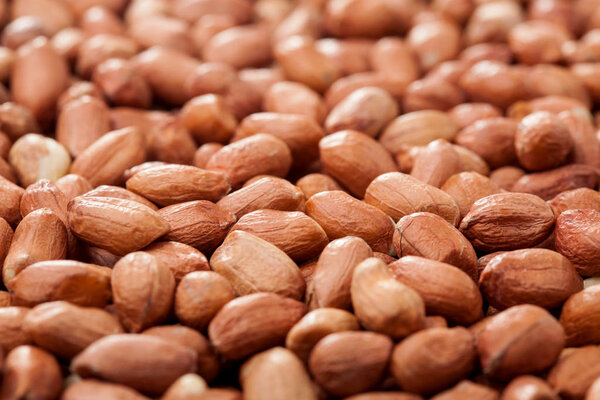 Background of peanuts without peel