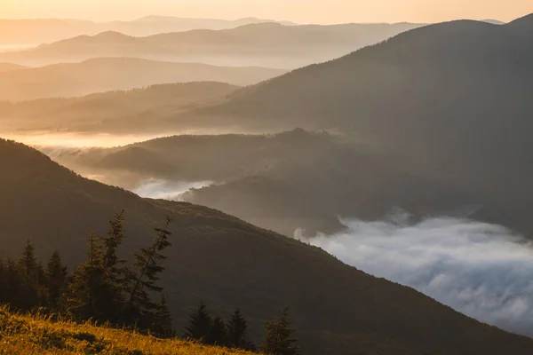 美丽的日出，在喀尔巴阡山 — 图库照片