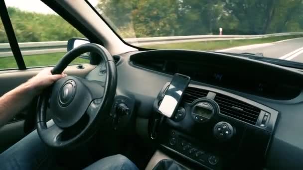 Tableau de bord de voiture tourné de l'intérieur — Video