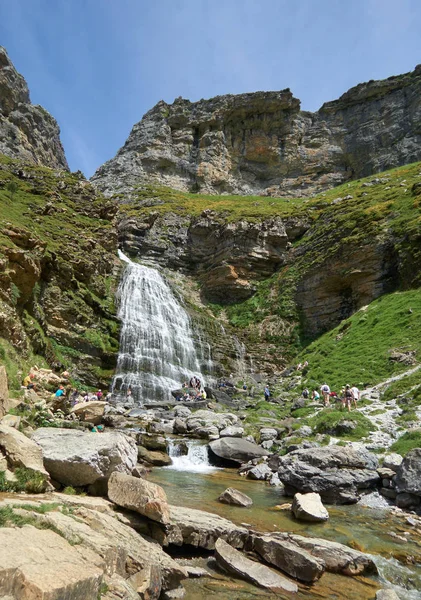 Cascata Cola de Caballo a Huesca, Spagna — Foto Stock