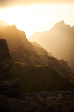 Tenerife volkanik kaya dağları, Kanarya Adaları, İspanya