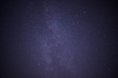 Yıldızlı ve samanyolu gece gökyüzü