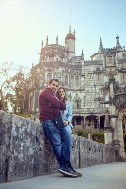 Sintra Quinta da Regaleira ziyaret Çift, Portekiz