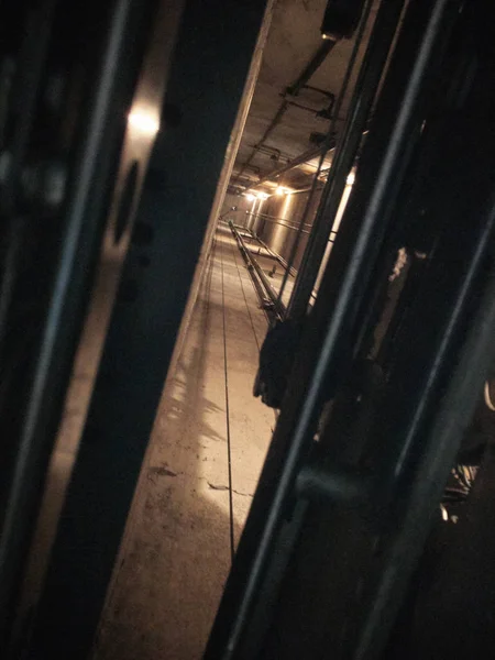 View of an elevator hole from below — Stock Photo, Image