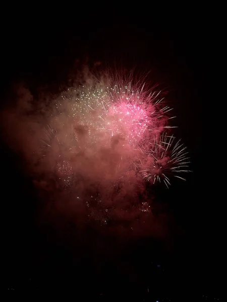 Fireworks on a black sky — Stock Photo, Image