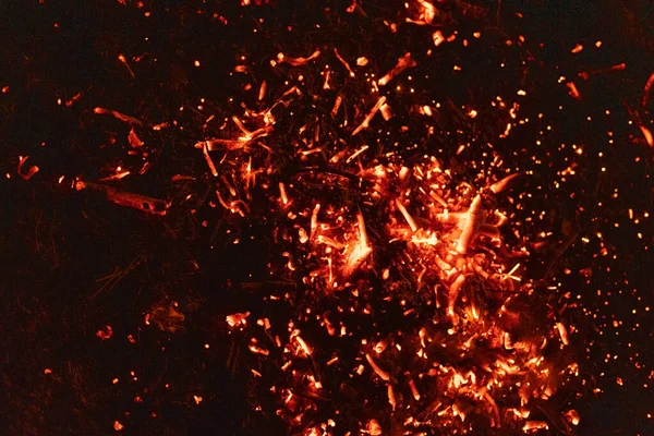 Burning Ashes Texture Big Contrast — Stock Photo, Image