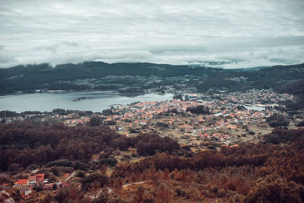 Malá Vesnice Moře Galicii Španělsko — Stock fotografie