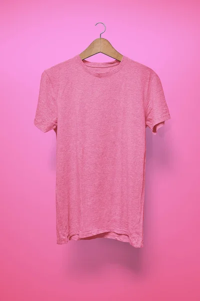 Pink Shirt Hanger Pink Background — Stock Photo, Image