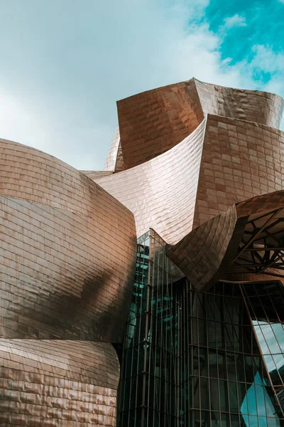Részlet Guggenheim Múzeum Épület Frank Gehry Bilbao Spanyolország — Stock Fotó