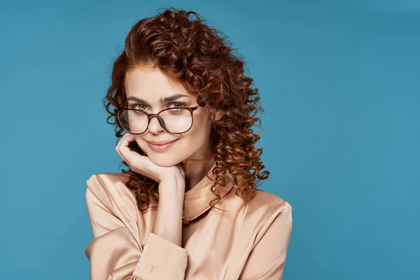 young beautiful woman wearing glasses