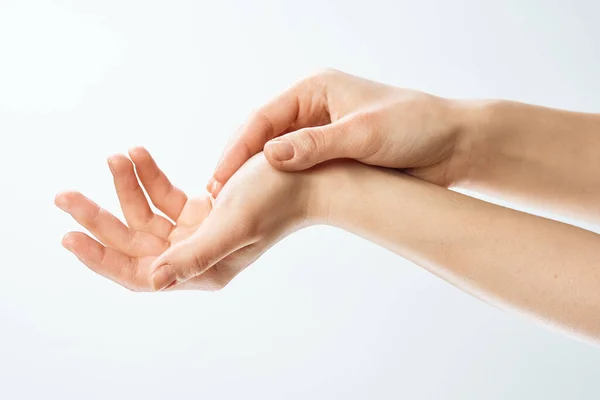 Woman Hands Isolated White Background — Stock Photo, Image